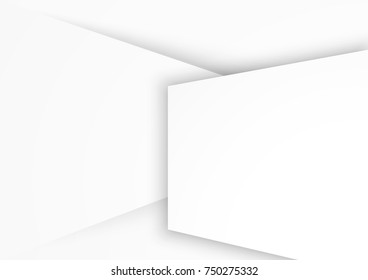 vector empty room wall 3d dimension shadow background for text edit on free space or montage product 