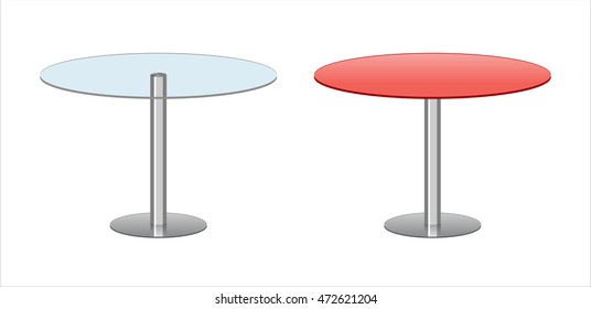 Vector Empty Round Tables