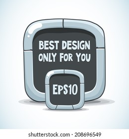 Vector empty screens . Bubble speech