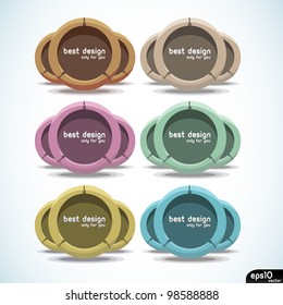 Vector empty screens . Bubble speech