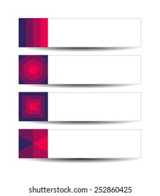 Vector empty stripes with place for text. Colorful decoration squares. Can be used as flyer, cover, business cards, envelope, and brochure background.