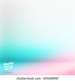 Vector of Empty studio room background with pastel light pink gradient to blue color,Template mock up for display of product,Business backdrop,Softness style