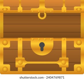 vector an empty treasure chest
