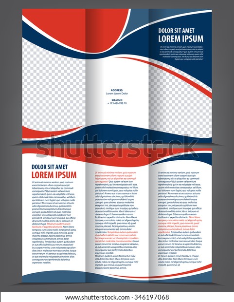 Vector Empty Trifold Brochure Print Template Stock Vector (Royalty Free Vector Empty Trifold Brochure Print Template Stock Vector (Royalty Free