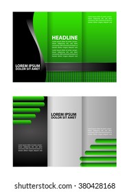 Vector empty trifold brochure template design

