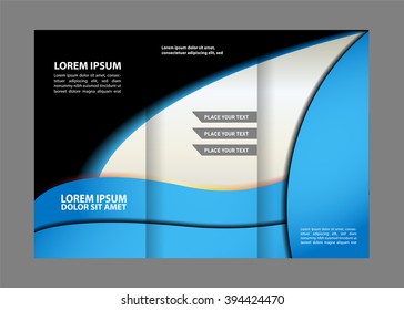 Vector empty trifold brochure template design
