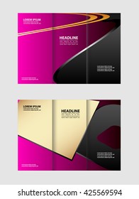 Vector empty trifold brochure template design 
