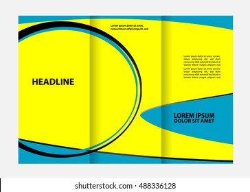 Vector empty trifold brochure template design
