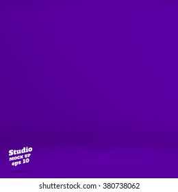 Vector :Empty vivid purple studio room background ,Template mock up for display of product,Business backdrop.