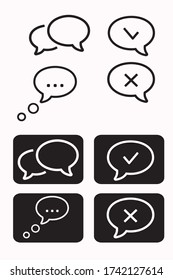 Vector empty empty white speech bubbles. For design