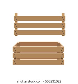 Vector Empty Wooden Crate