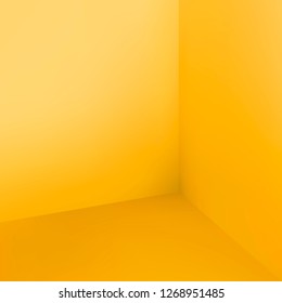 Vector empty yellow corner room background