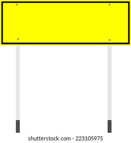 Vector of empty yellow guidepost