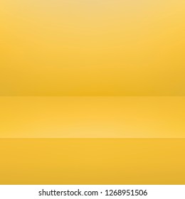 Vector empty yellow shelf room background