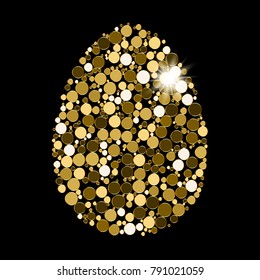 Vector Enchanting Gold Grainy Egg
