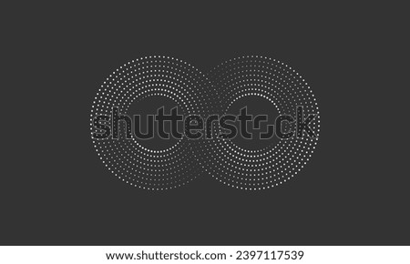 Vector endless icon isolated on gray background