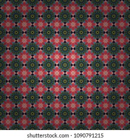 Vector endless illustration of orange, neutral and white flowers. Abstract floral seamless pattern for wallpaper, website or textile printing.