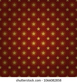 Vector endless illustration of red, brown and yellow flowers. Abstract floral seamless pattern for wallpaper, website or textile printing.