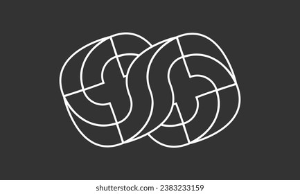 Vector endless logo isolated on grey background