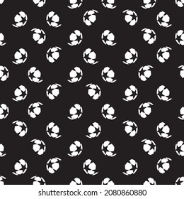Vector endless monochrome soccer pattern of incomplete star balls. Football texture of a popular European team competition. Sport background.