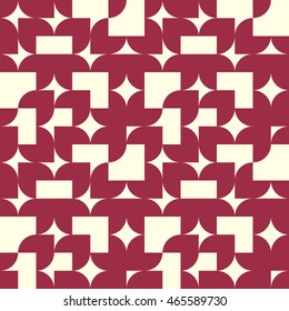Vector endless pattern composed with geometric shapes. Graphic tile with ornamental texture can be used in textile and design.
