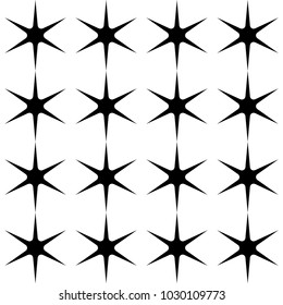 Vector. Endless stylish black seamless pattern, based on a stylized stylized star. Template for design textile, backgrounds, wrappers, package, wallpaper