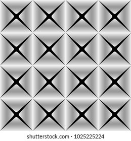 Vector. Endless stylish seamless black pattern, based on a square and a triangle. Template for design textile, backgrounds, wrappers, package, wallpaper