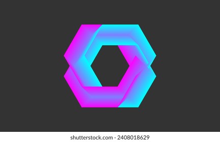 Vector endless symbol isolated on grey background