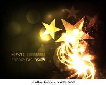 Vector energy explosion background