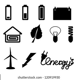 Vector. Energy icons.