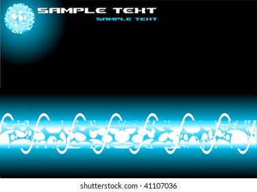 vector energy line (blue)