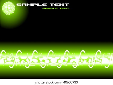 vector energy line (green)
