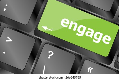 vector engage button on computer pc keyboard key