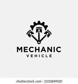 Vector engine mechanical technology logo automotive piston symbol logo vector engine repair logo 