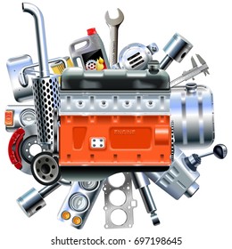 Vector Engine with Truck Spares