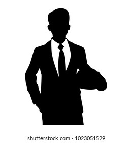 The vector of engineer in silhouette style isolated on white background. Symbol for your web site design, logo, app, UI. Vector illustration, EPS