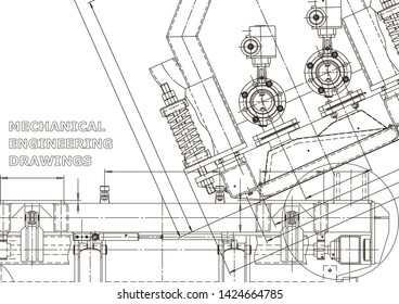 Vector engineering illustration. Cover, flyer, banner, background