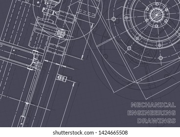 Vector engineering illustration. Cover, flyer, banner, background