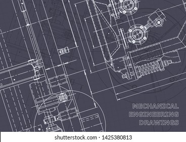 Vector engineering illustration. Cover, flyer, banner, background