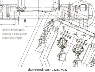 Vector engineering illustration. Cover, flyer, banner, background