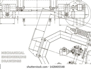 Vector engineering illustration. Cover, flyer, banner, background