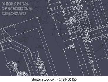 Vector engineering illustration. Cover, flyer, banner, background