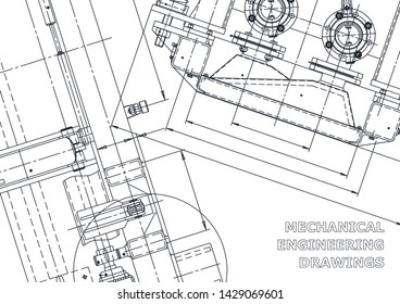 Vector engineering illustration. Cover, flyer, banner, background