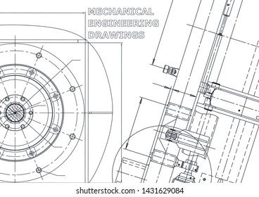 Vector engineering illustration. Cover, flyer, banner, background