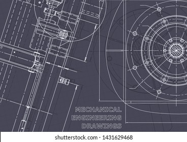 Vector engineering illustration. Cover, flyer, banner, background