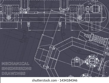 Vector engineering illustration. Cover, flyer, banner, background
