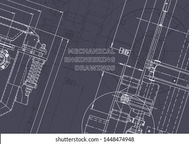 Vector engineering illustration. Cover, flyer, banner, background