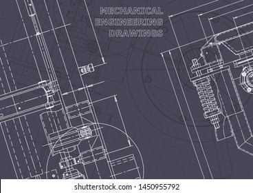 Vector engineering illustration. Cover, flyer, banner, background
