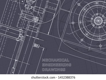 Vector engineering illustration. Cover, flyer, banner, background