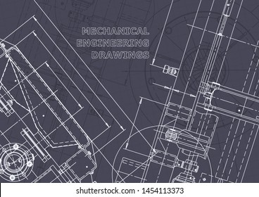 Vector engineering illustration. Cover, flyer, banner, background